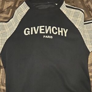 Givenchy Black and Cream Logo Sweatshirt